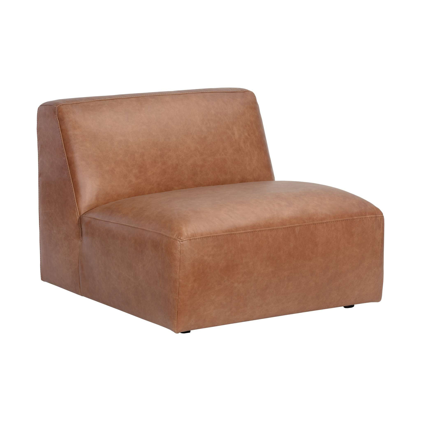 Watson Modular - Armless Chair - Marseille Camel Leather