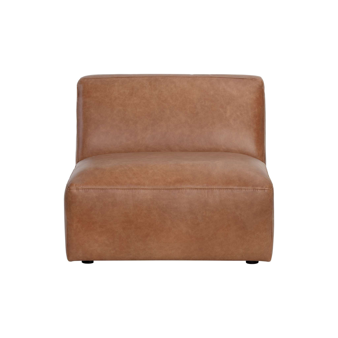 Watson Modular - Armless Chair - Marseille Camel Leather