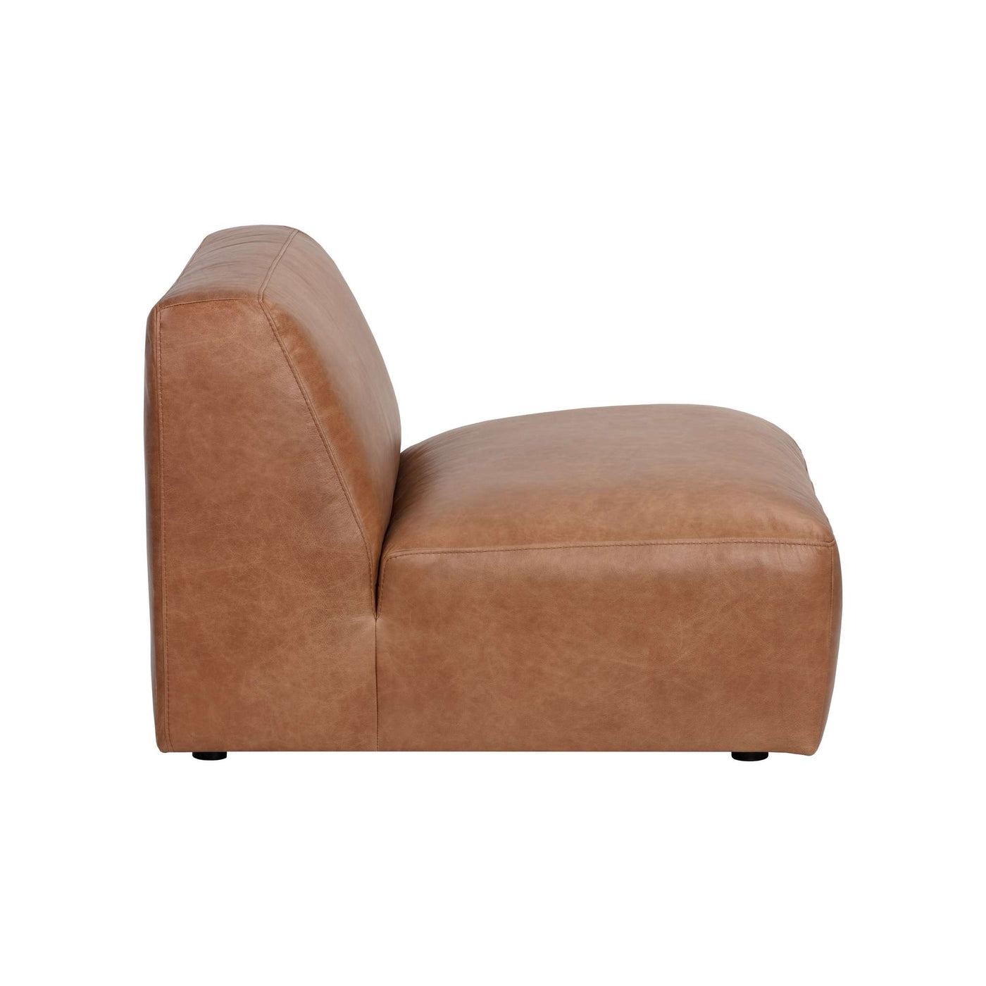 Watson Modular - Armless Chair - Marseille Camel Leather