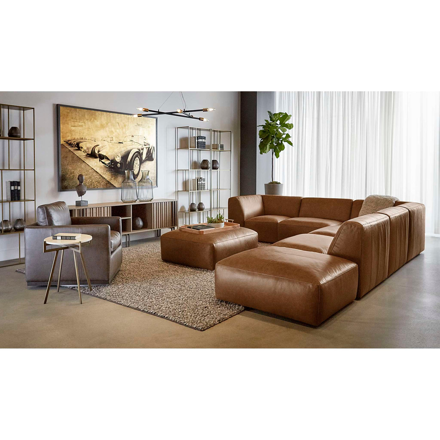 Watson Modular - Ottoman - Marseille Camel Leather