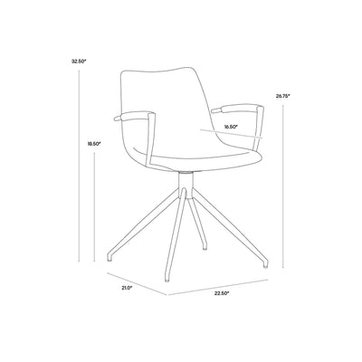 ANDRES SWIVEL DINING ARMCHAIR