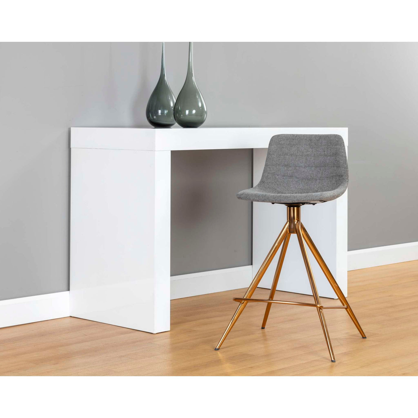 ANDRES SWIVEL COUNTER STOOL - BELFAST KOALA GREY