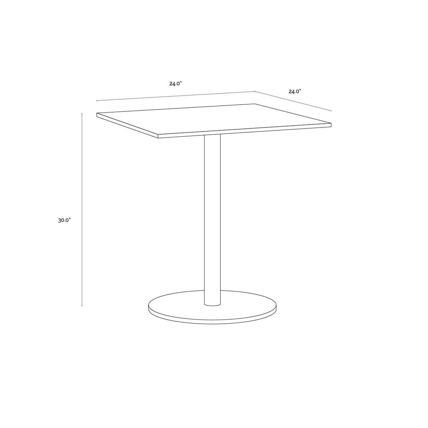 ENCO BISTRO TABLE - SQUARE - 24"