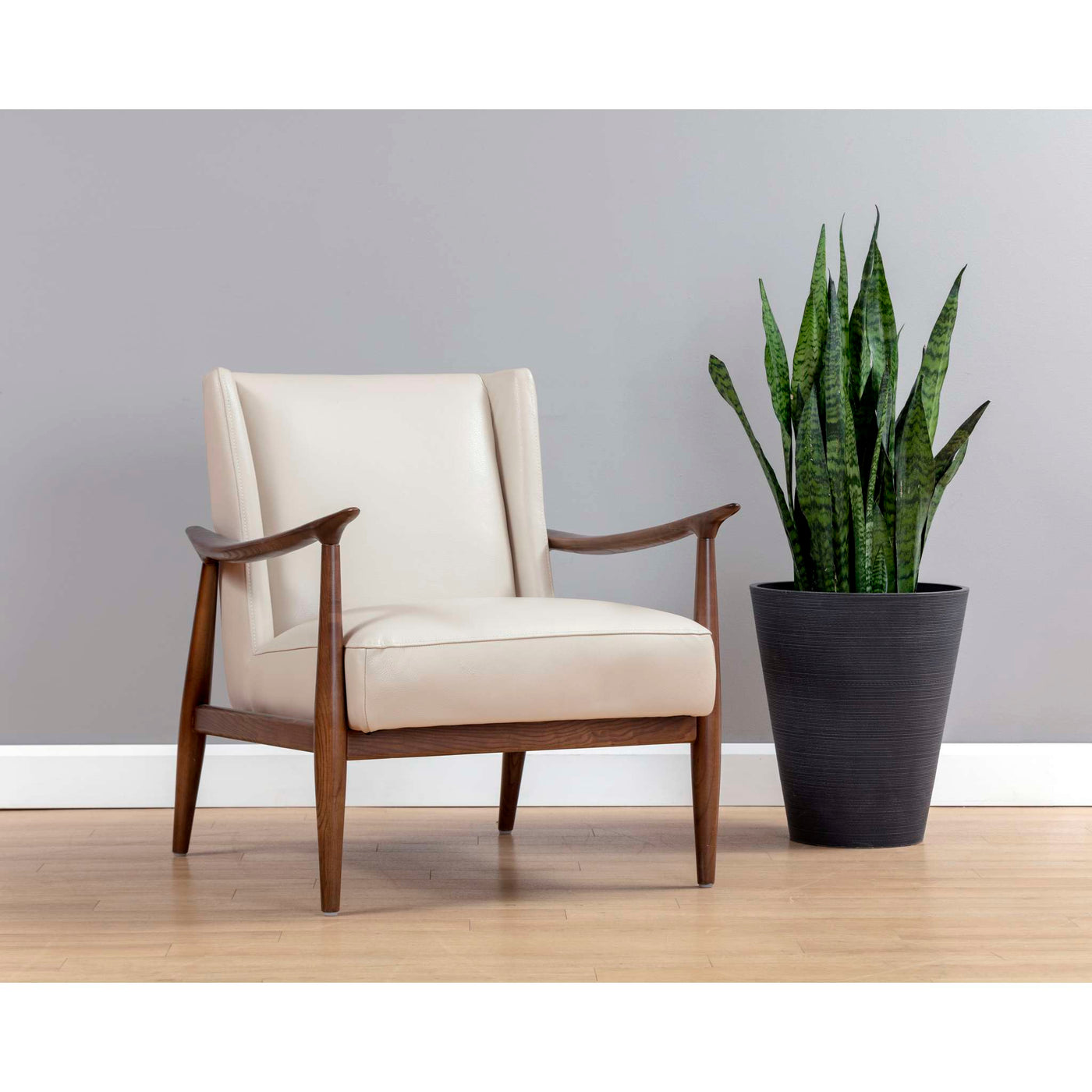 AZELLA LOUNGE CHAIR - MANCHESTER STONE LEATHER