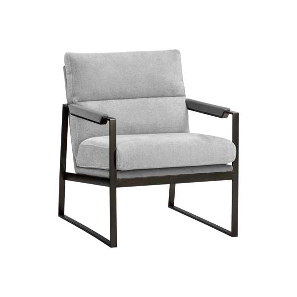 DAVID LOUNGE CHAIR - SAN REMO WINTER CLOUD / ANTONIO CHARCOAL