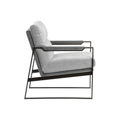 DAVID LOUNGE CHAIR - SAN REMO WINTER CLOUD / ANTONIO CHARCOAL