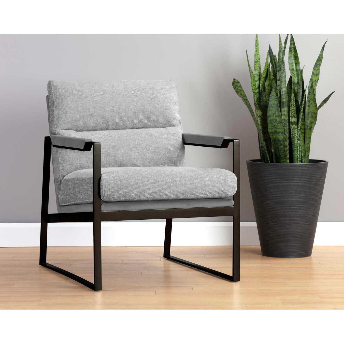 David Lounge Chair - San Remo Winter Cloud / Antonio Charcoal