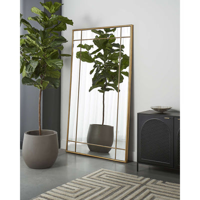 PASADENA FLOOR MIRROR - BRASS