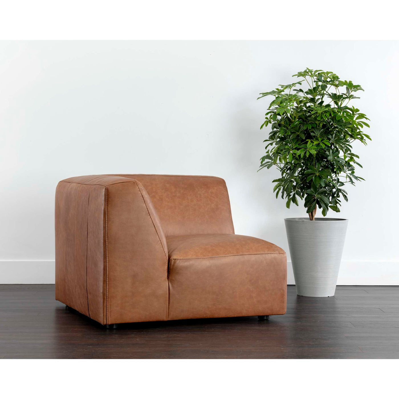 Watson Modular - Corner Chair - Marseille Camel Leather