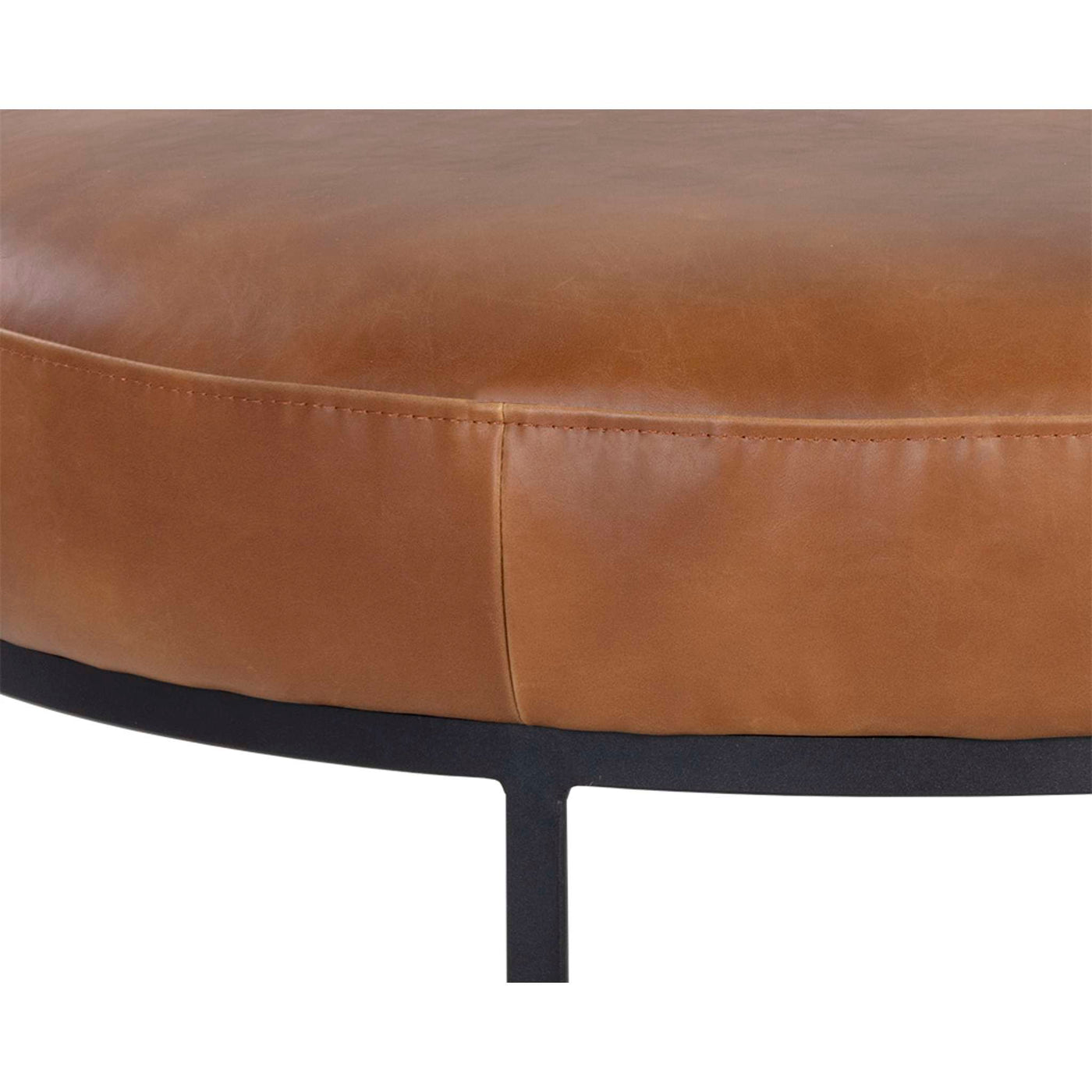 ELGIN OTTOMAN - TOBACCO TAN