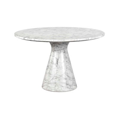 SHELBURNE DINING TABLE - MARBLE LOOK - WHITE - 47"