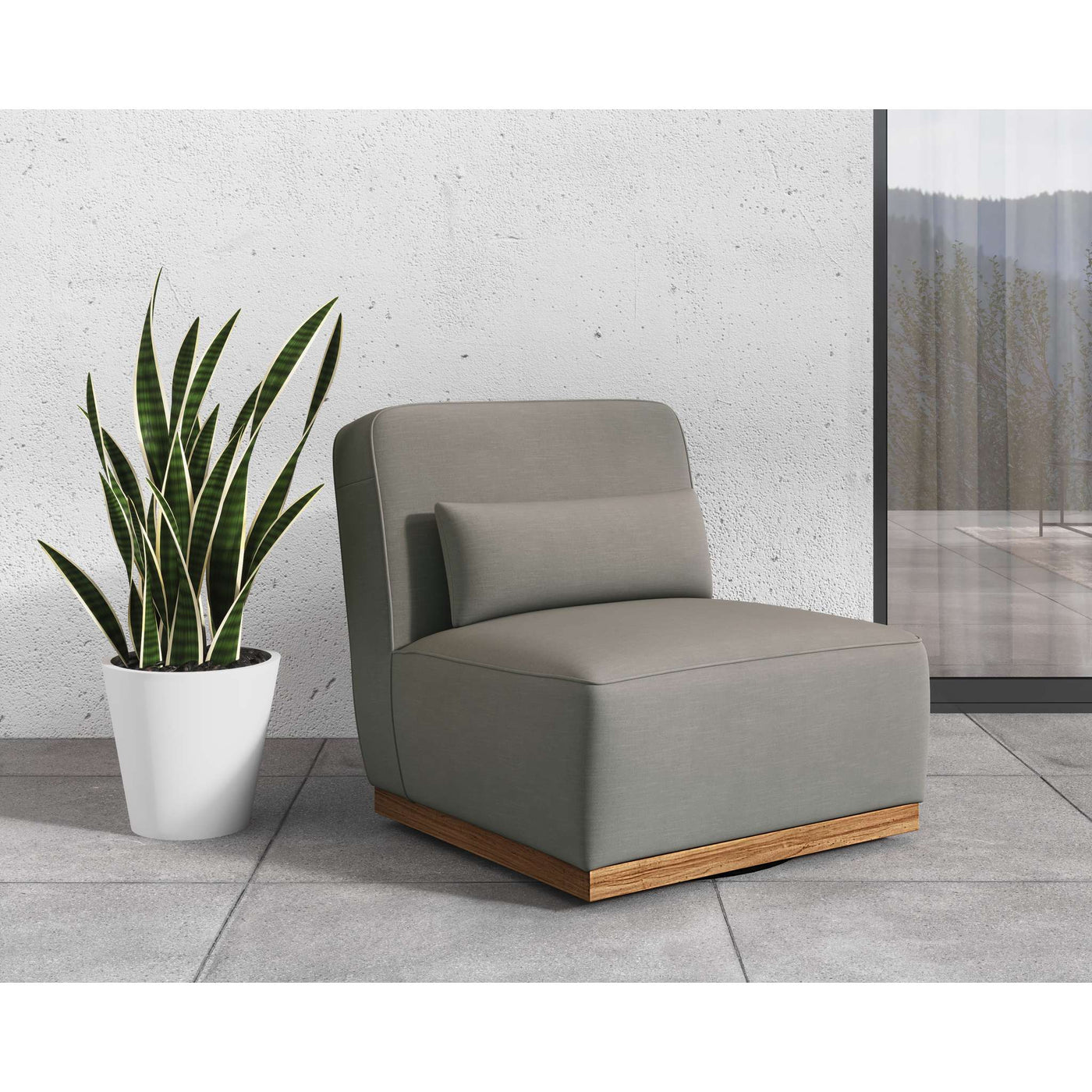 CARBONIA SWIVEL LOUNGE CHAIR - PALAZZO TAUPE