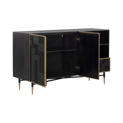 Markwood Sideboard - Brass - Dark Brown