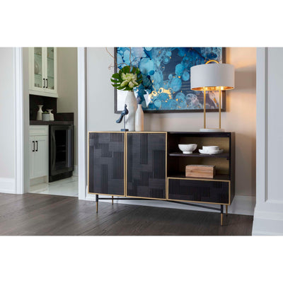 MARKWOOD SIDEBOARD - BRASS - DARK BROWN