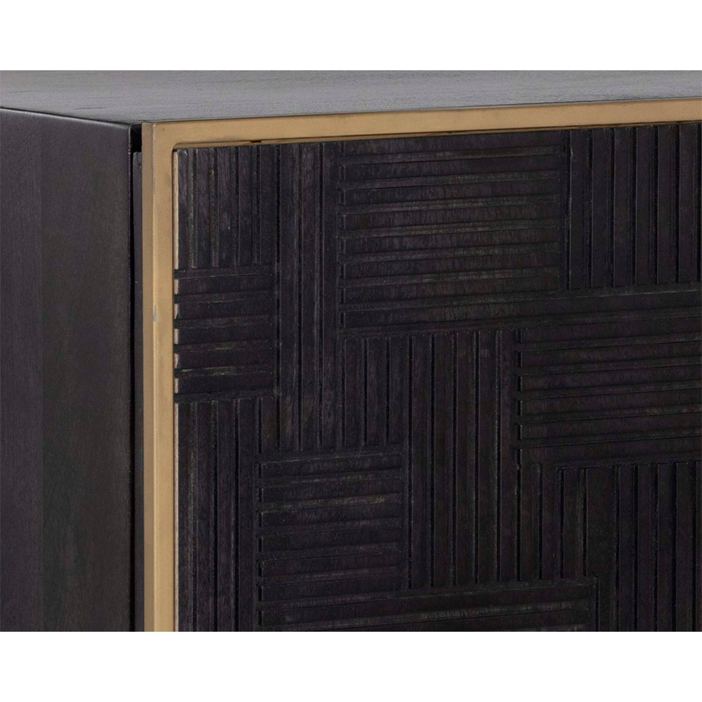 Markwood Sideboard - Brass - Dark Brown