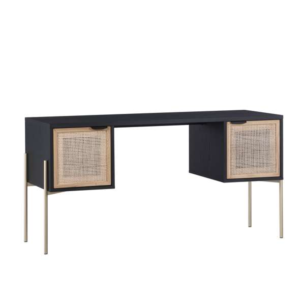 AVIDA DESK - GOLD - BLACK/NATURAL