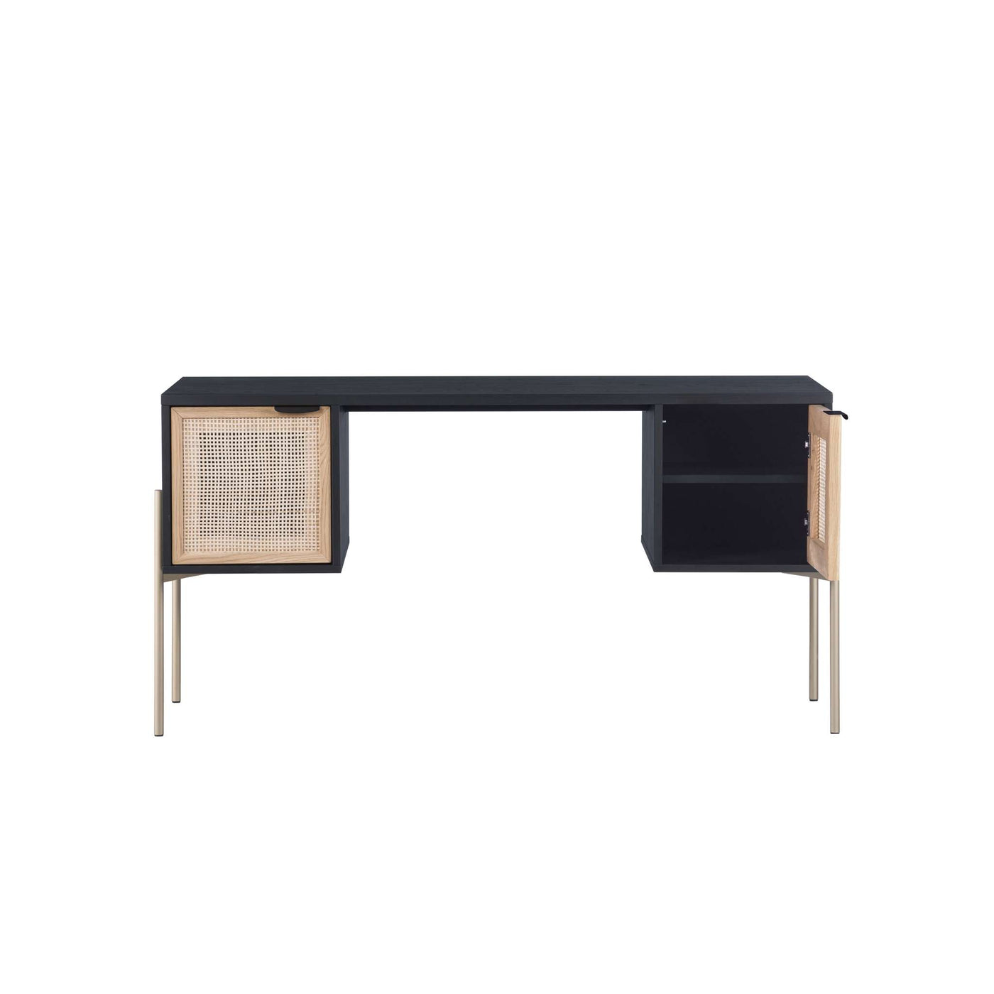 Avida Desk - Gold - Black/Natural