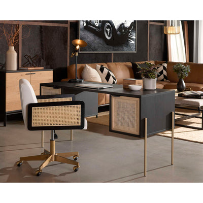 AVIDA DESK - GOLD - BLACK/NATURAL