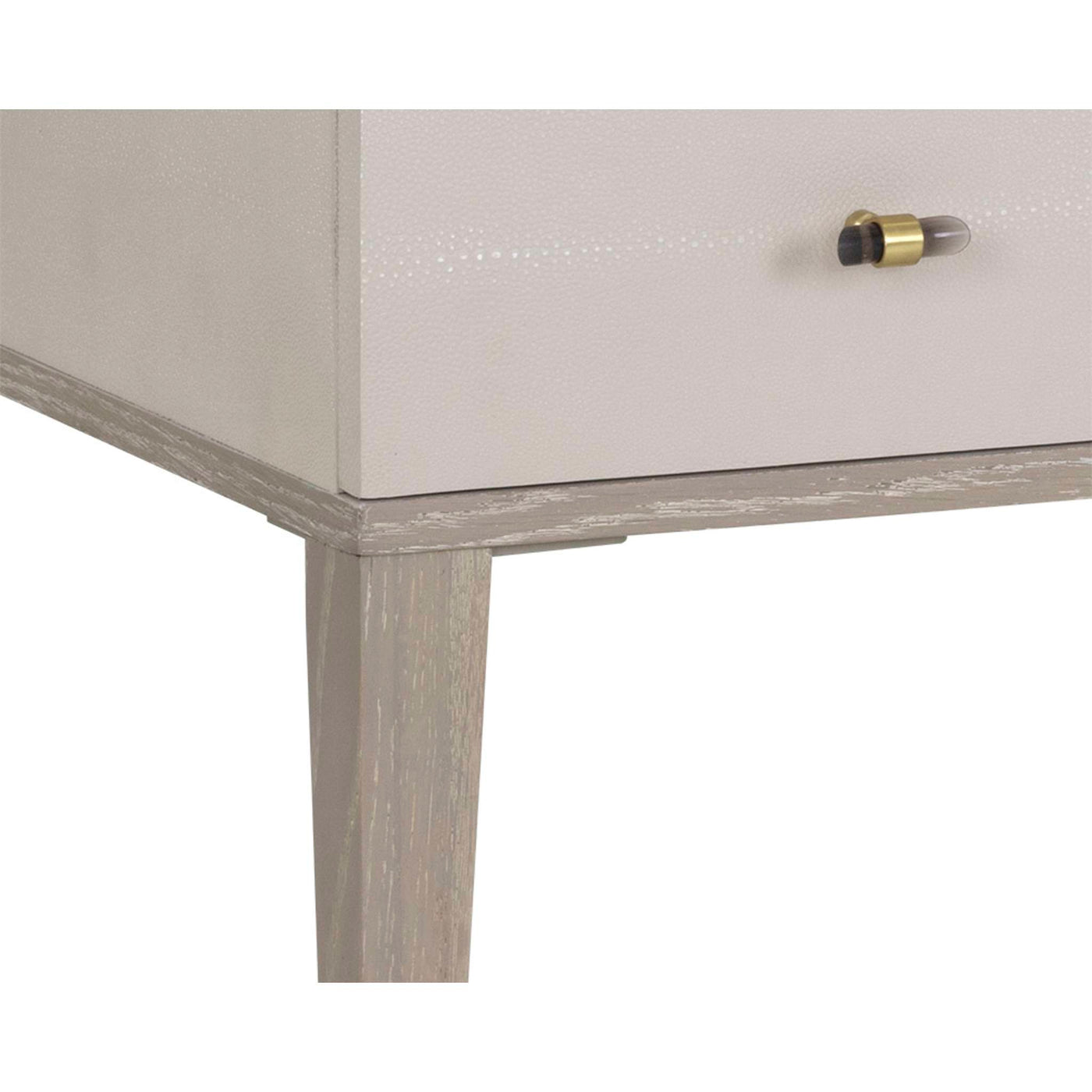 PATTINSON DESK - WHITE CERUSE - OYSTER SHAGREEN