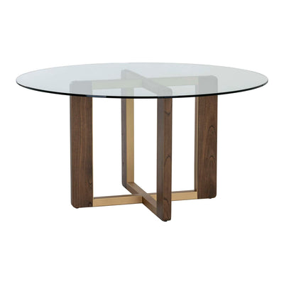 Rejane Dining Table Base - Gold - Raw Umber