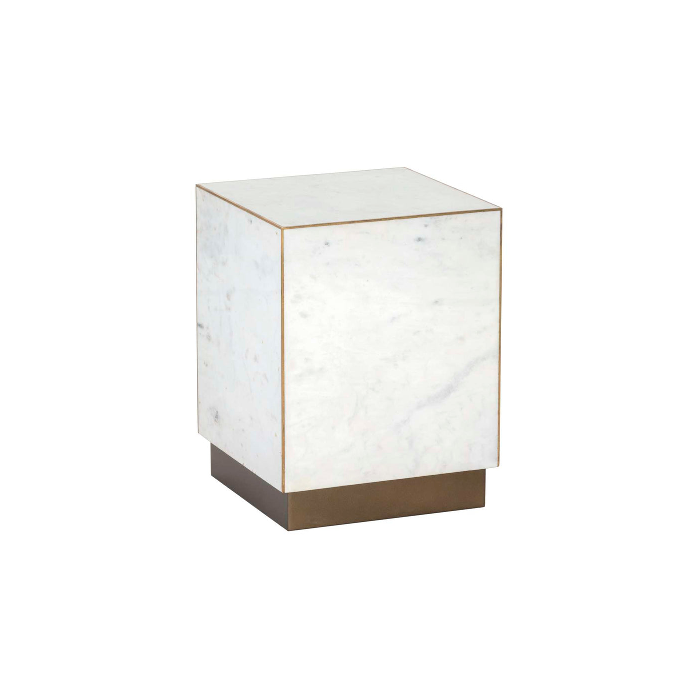 DAINES END TABLE - WHITE MARBLE