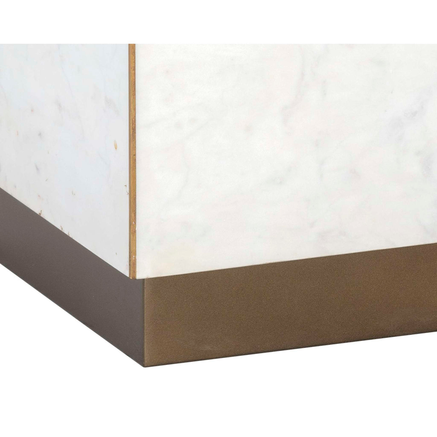 Daines End Table - White Marble