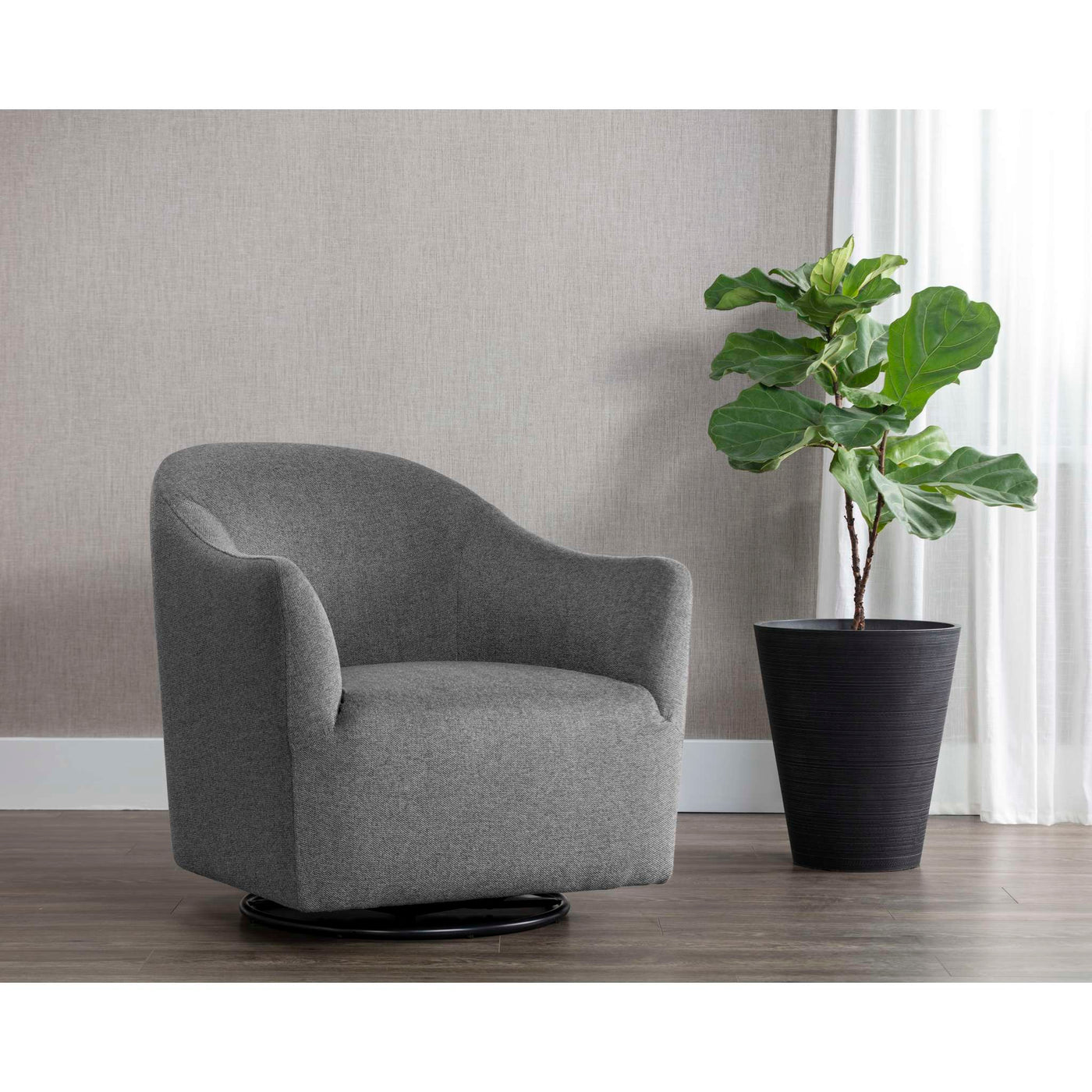 Silvana Glider Lounge Chair - Belfast Koala Grey