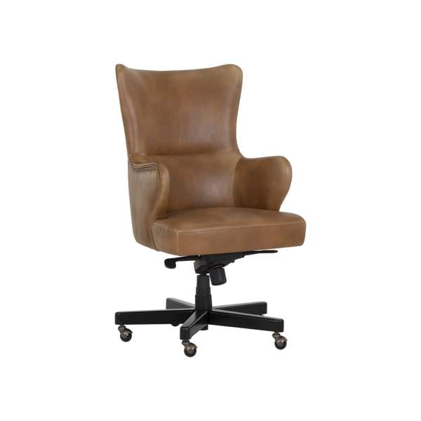 HUBERT OFFICE CHAIR - TOBACCO TAN