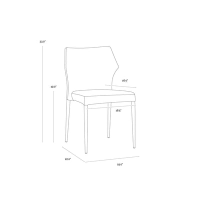 James Stackable Dining Chair (Sef Of 2)