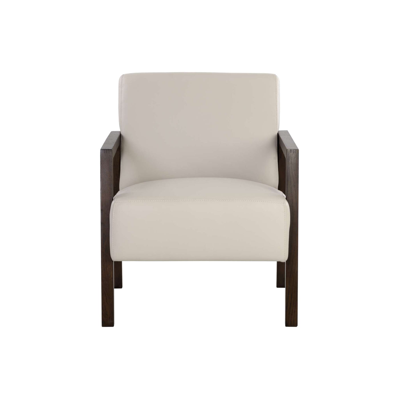 Neymar Lounge Chair - Linea Light Grey Leather