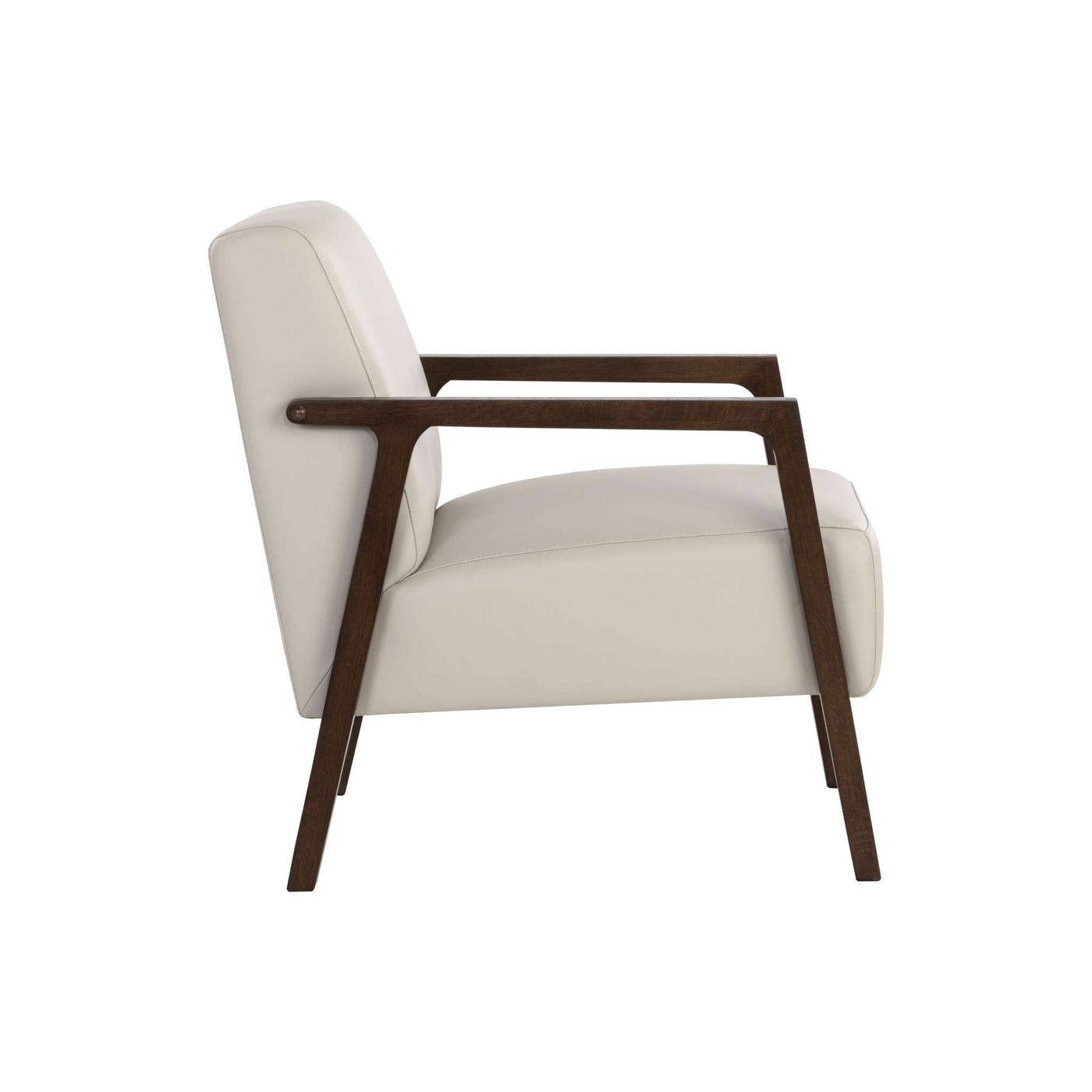 NEYMAR LOUNGE CHAIR - LINEA LIGHT GREY LEATHER