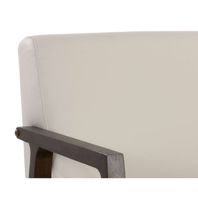 Neymar Lounge Chair - Linea Light Grey Leather