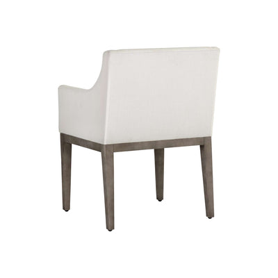 MALIK DINING ARMCHAIR - ASH GREY - LINOSO IVORY