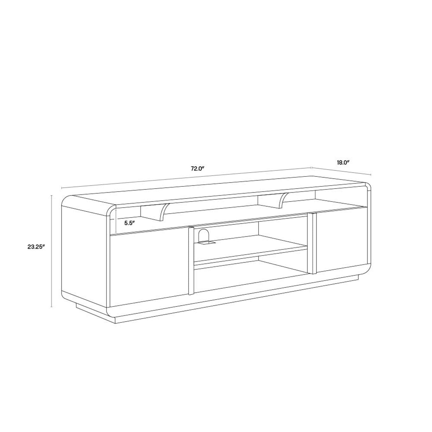 Kayden Media Console And Cabinet - Oyster Shagreen