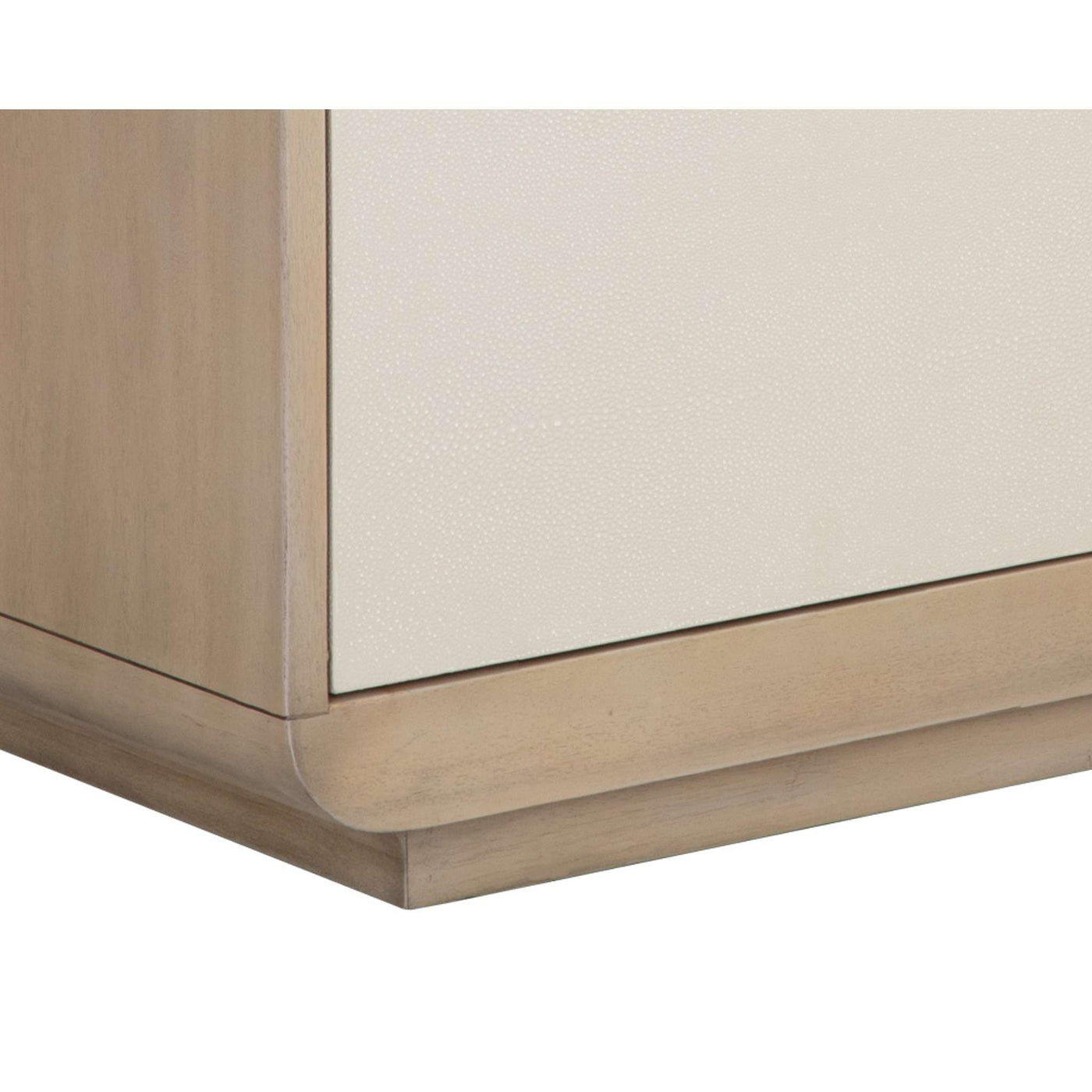 Kayden Media Console And Cabinet - Oyster Shagreen