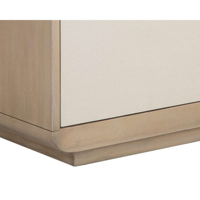 KAYDEN MEDIA CONSOLE AND CABINET - OYSTER SHAGREEN