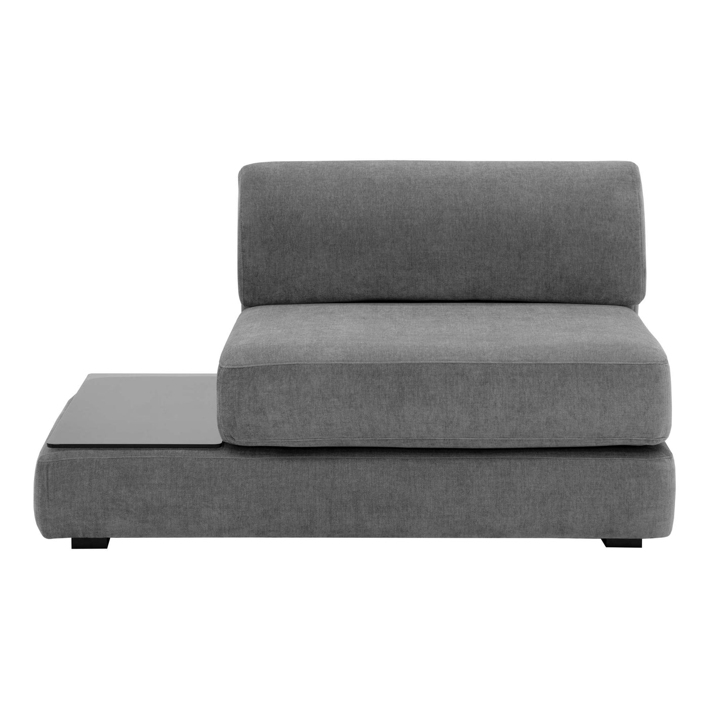 Harmony Modular - Armless Chair - Left Shelf - Danny Dark Grey