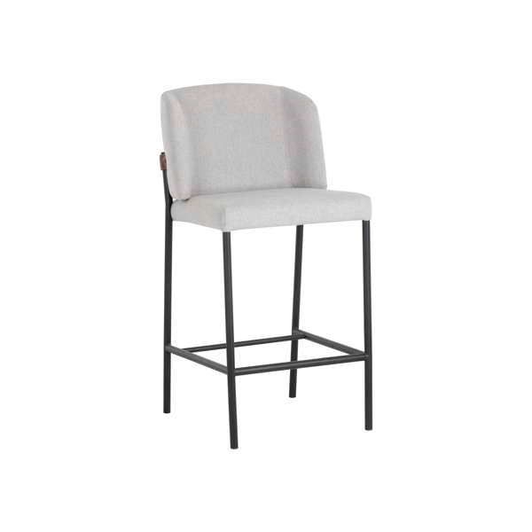 Pearce Counter Stool - Light Grey / Bravo Cognac (Sef Of 2)