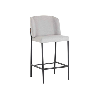 PEARCE COUNTER STOOL - LIGHT GREY / BRAVO COGNAC (Sef of 2)