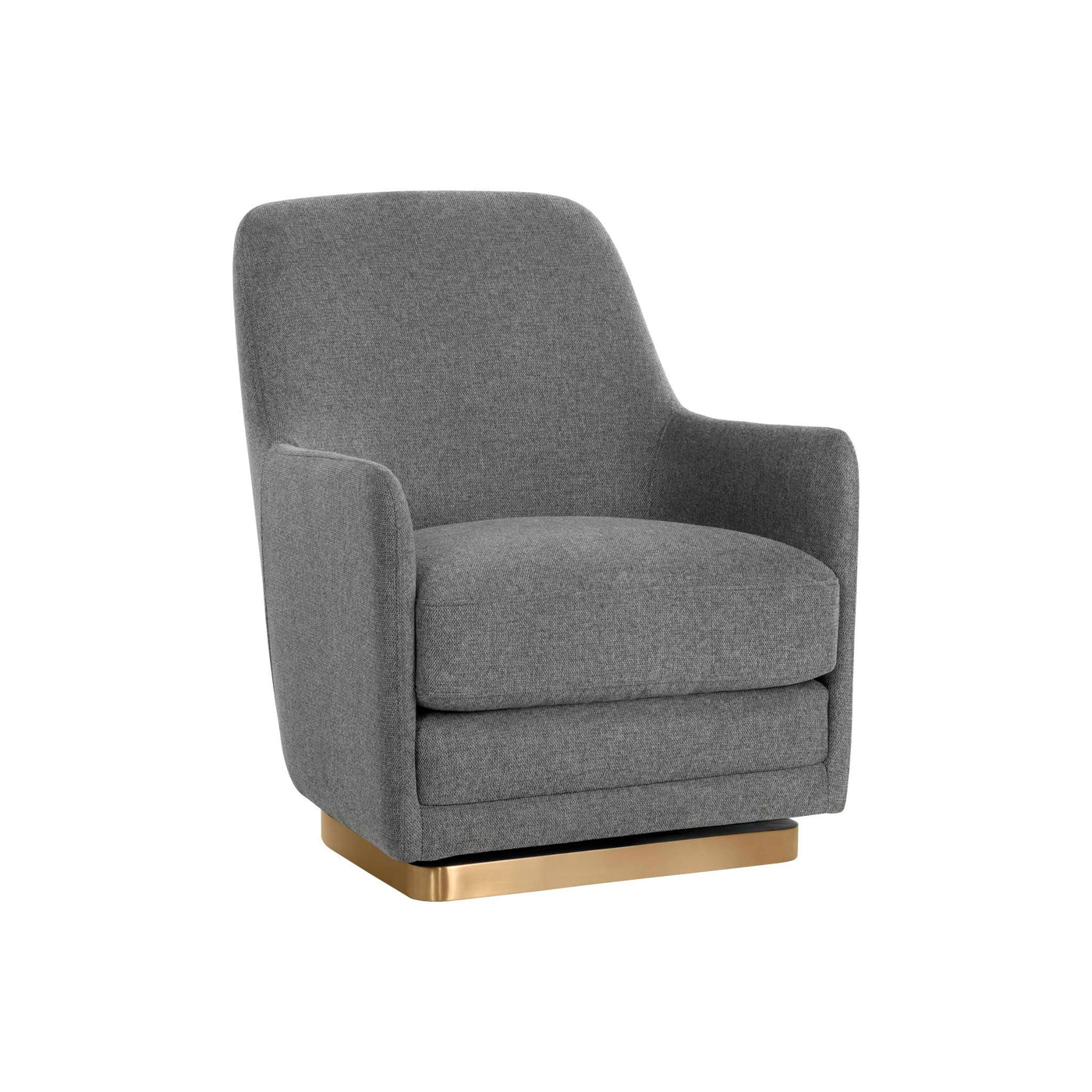 Marcela Swivel Lounge Chair - Belfast Koala Grey