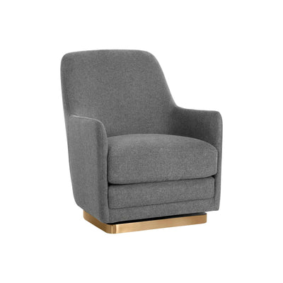 Marcela Swivel Lounge Chair - Belfast Koala Grey