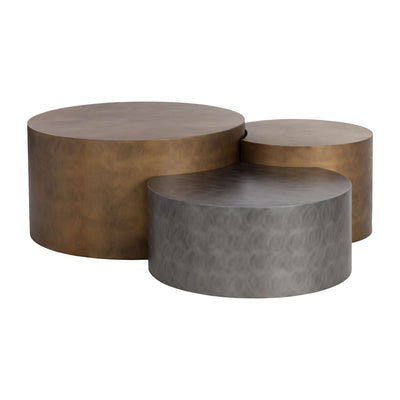 NEO COFFEE TABLES (SET OF 3) - ANTIQUE BRASS