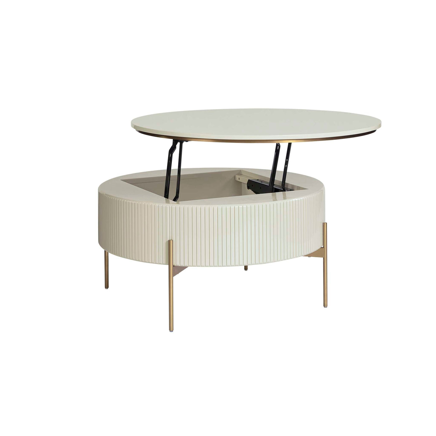 PALOMA LIFT TOP COFFEE TABLE - HIGH GLOSS CREAM