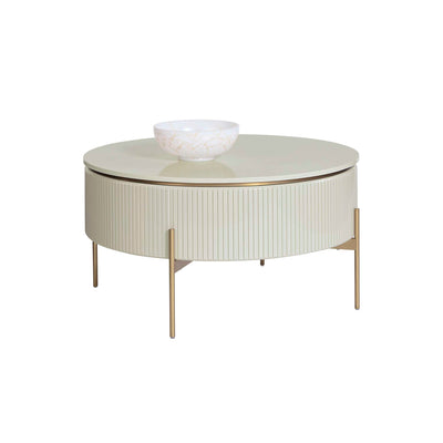 Paloma Lift Top Coffee Table - High Gloss Cream