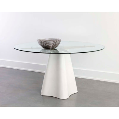 MODA DINING TABLE - WHITE - 55"