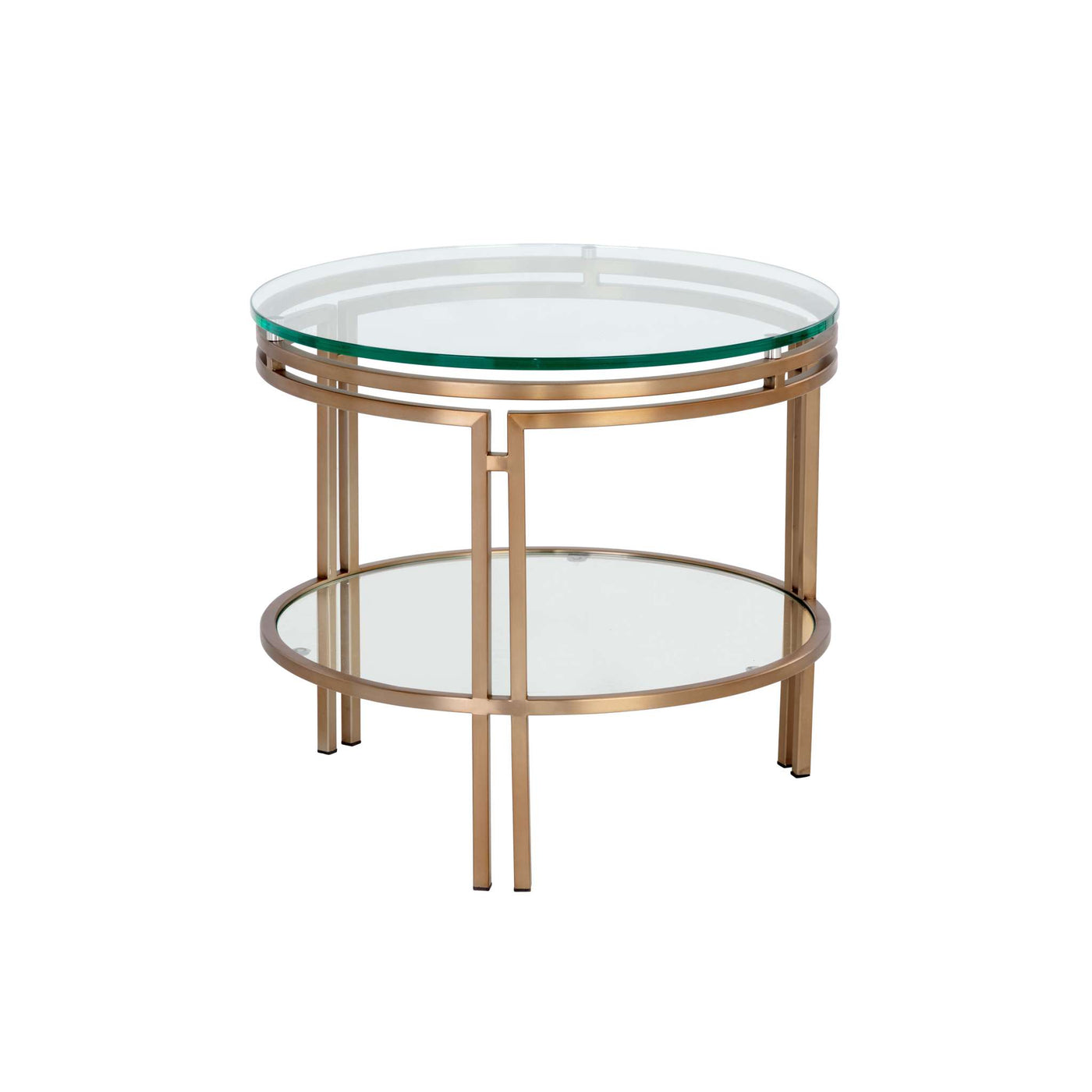 Andros End Table - Antique Brass