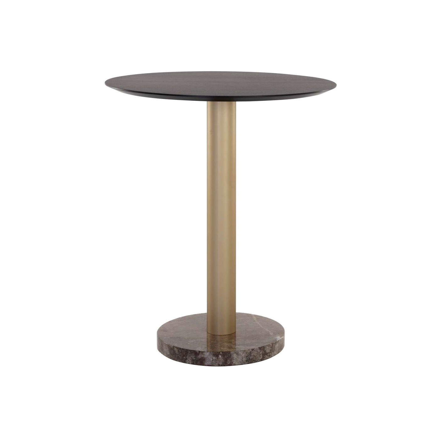 Monaco Bar Table - Gold - Grey Marble / Charcoal Grey