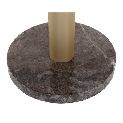 MONACO BAR TABLE - GOLD - GREY MARBLE / CHARCOAL GREY