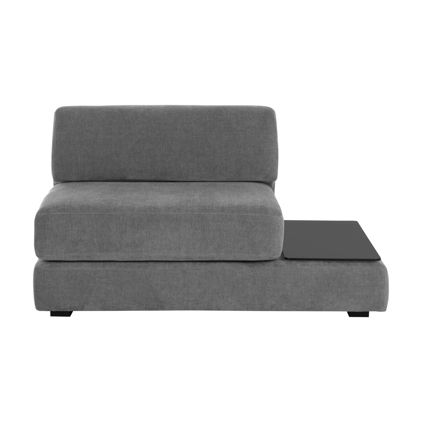 HARMONY MODULAR - ARMLESS CHAIR - RIGHT SHELF - DANNY DARK GREY