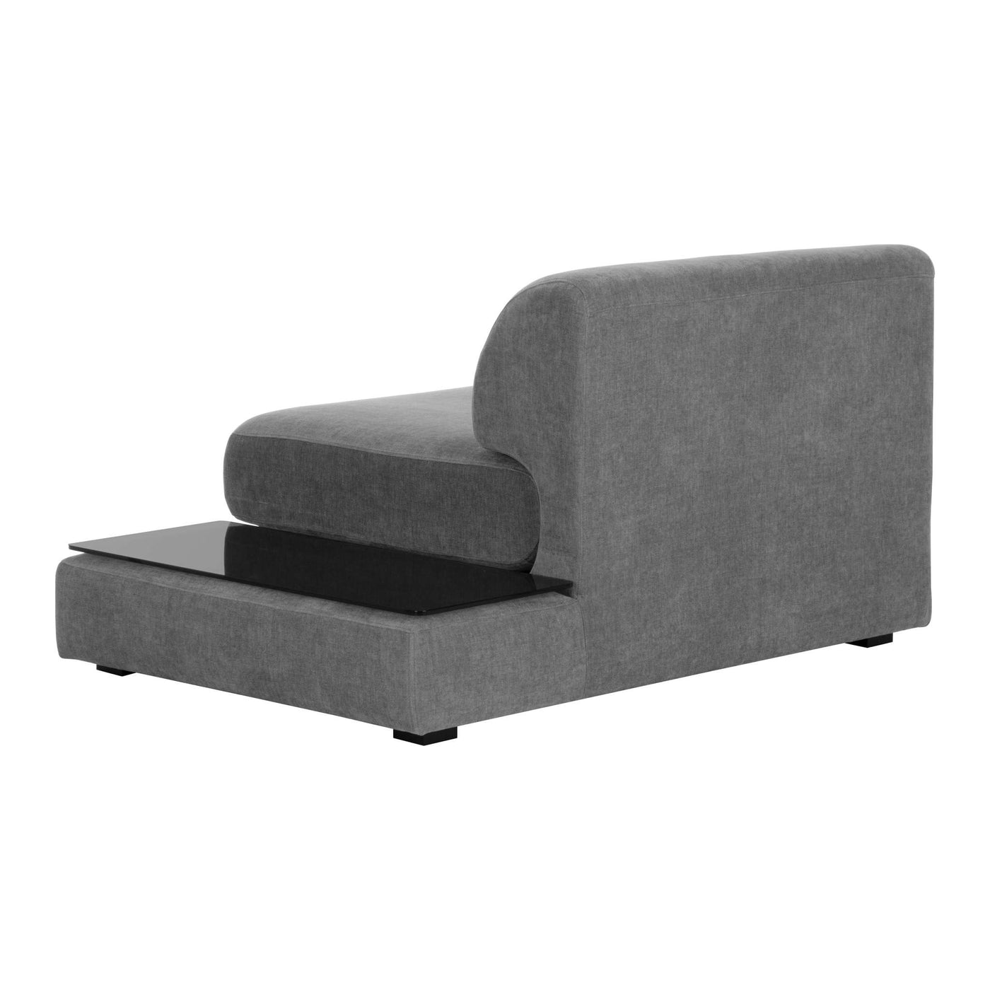 HARMONY MODULAR - ARMLESS CHAIR - RIGHT SHELF - DANNY DARK GREY